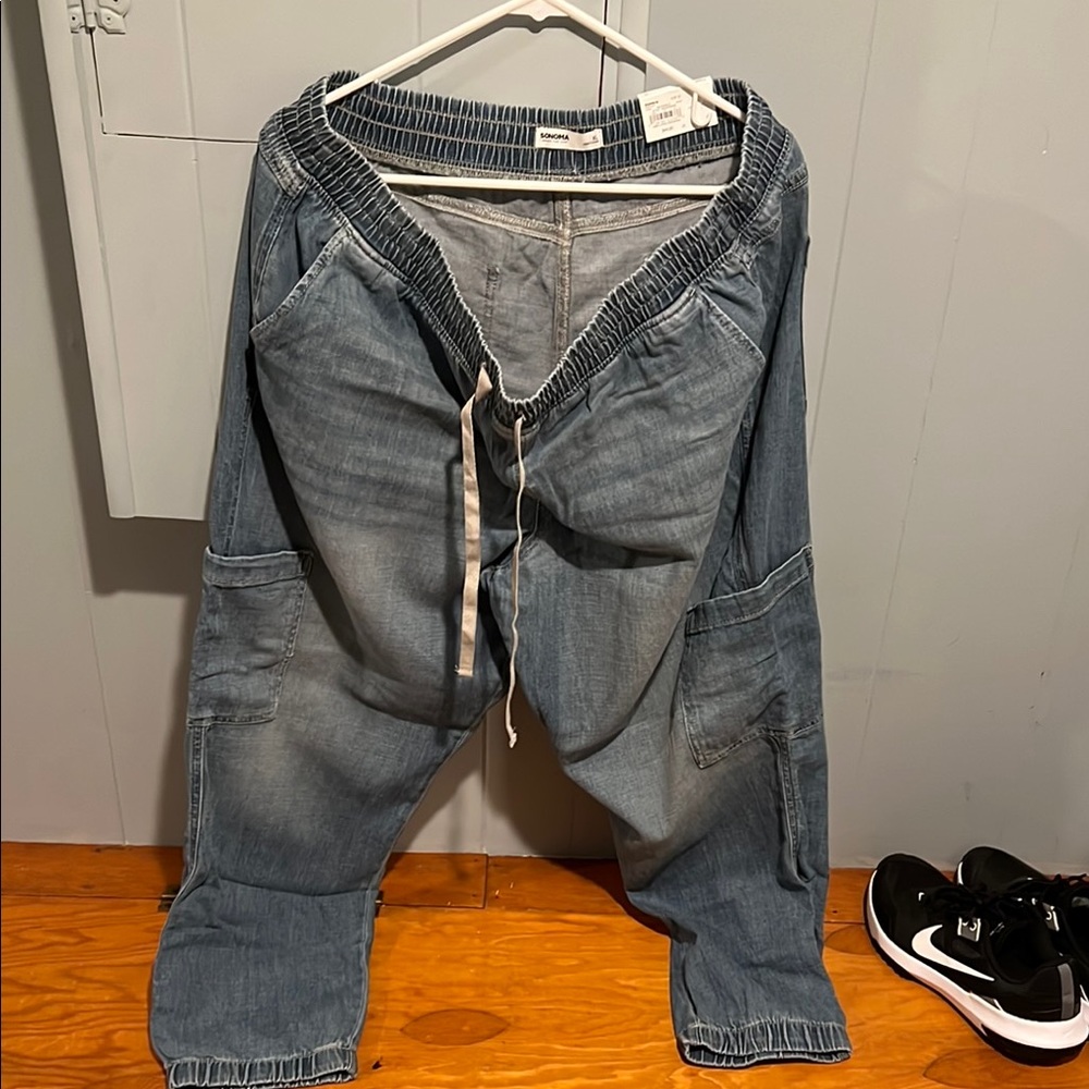 Womens nwt denim joggers size xl